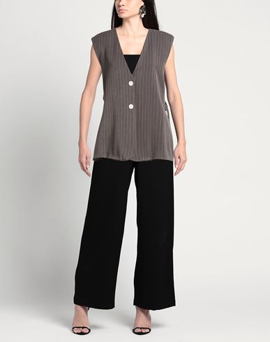 Woman Tailored Vest Grey Size S Polyester, Viscose, Elastane
