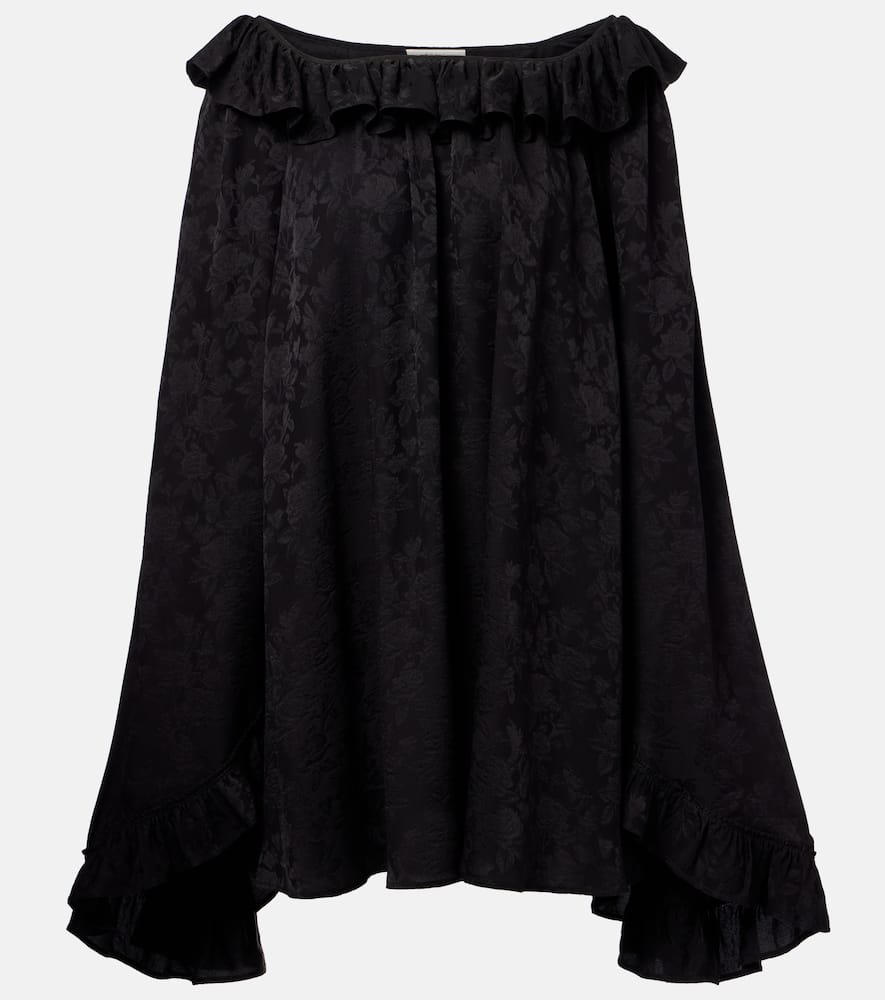 Chloé Ruffled jacquard silk minidress