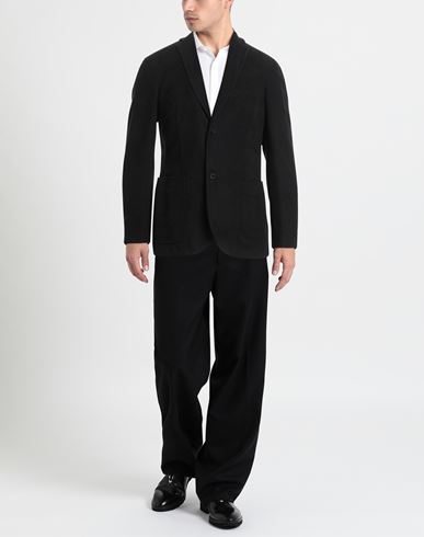 Montedoro Man Blazer Black Size 36 Cotton