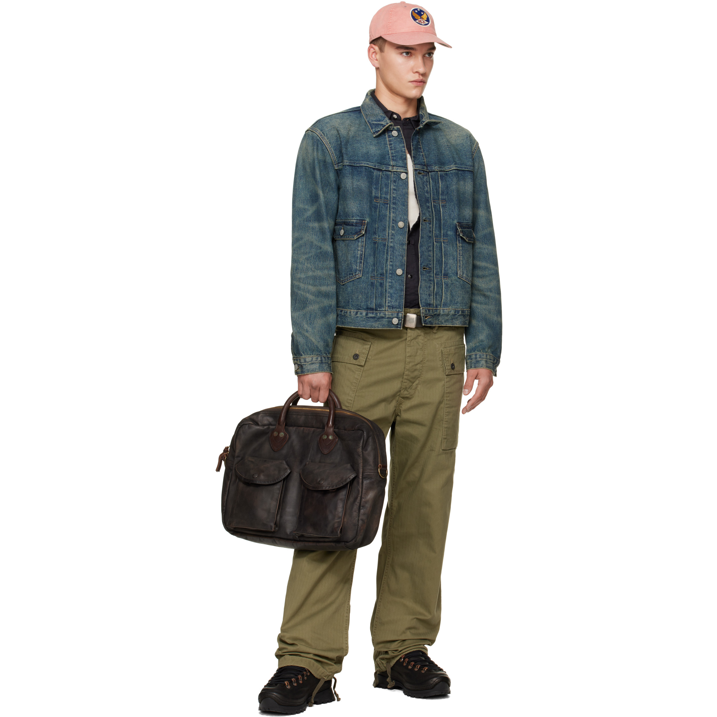 Black Slider-Buckle Leather Belt