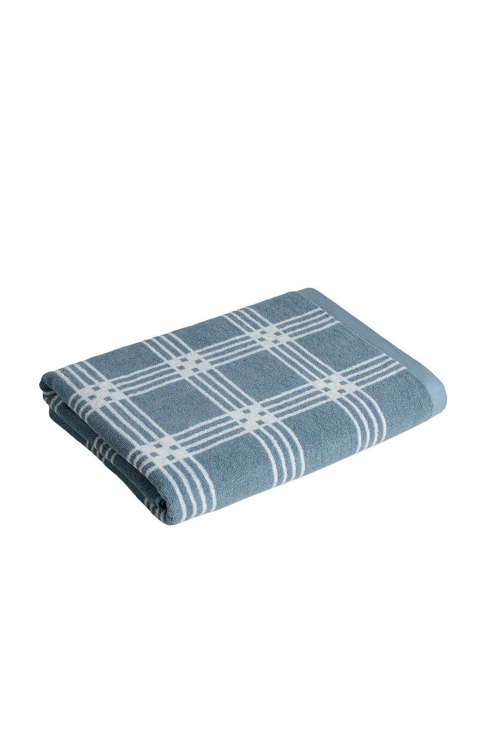 BAINA Pool Towel in Celeste & Chalk - Blue, White. a