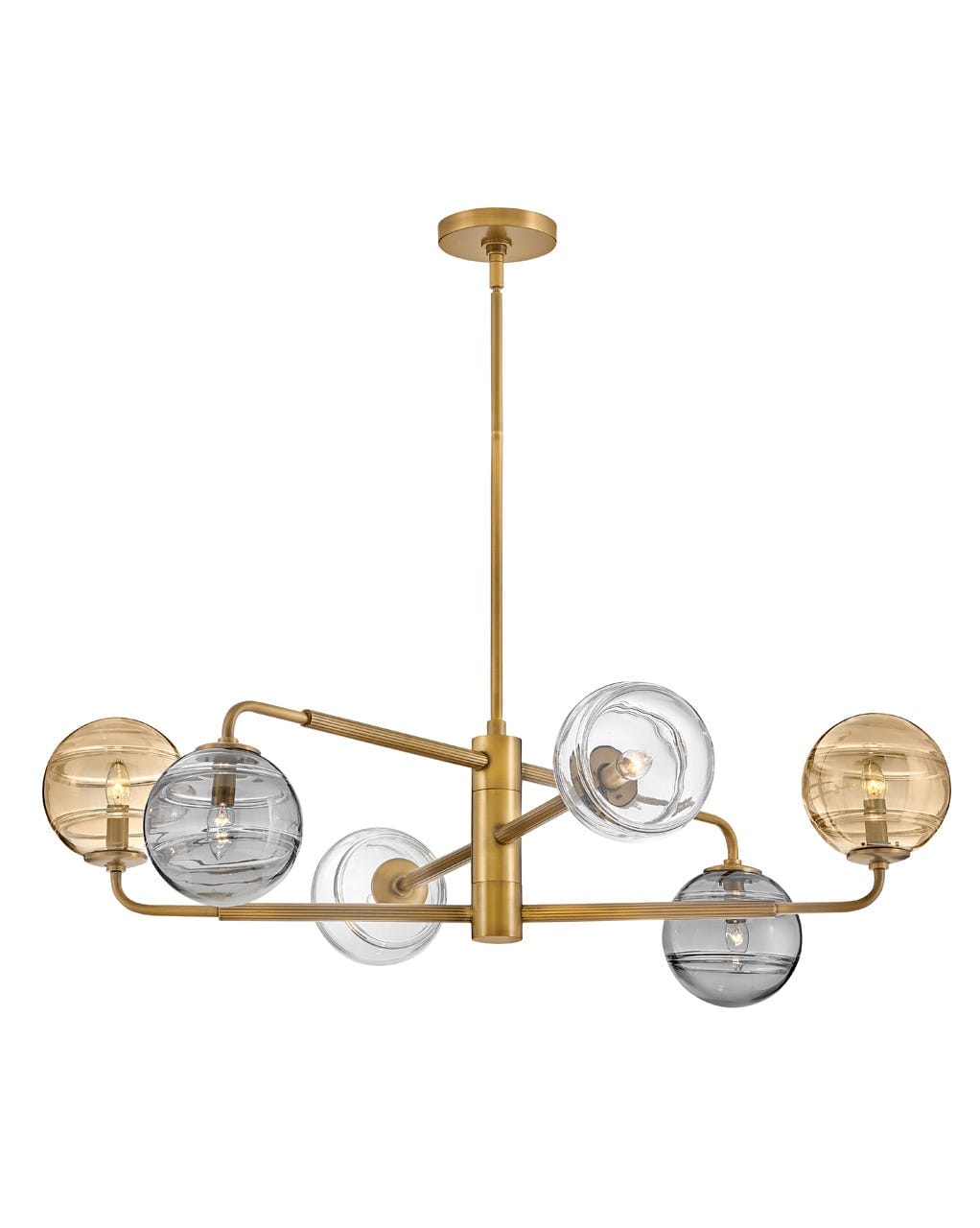 Heritage Brass LED Pendant from the Oberon Collection