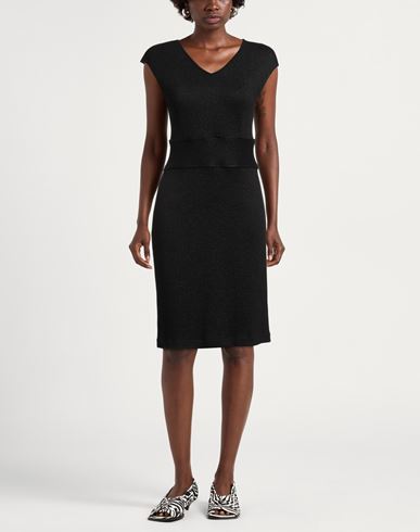 Woman Midi dress Black Size 10 Polyester, Viscose, Polyamide