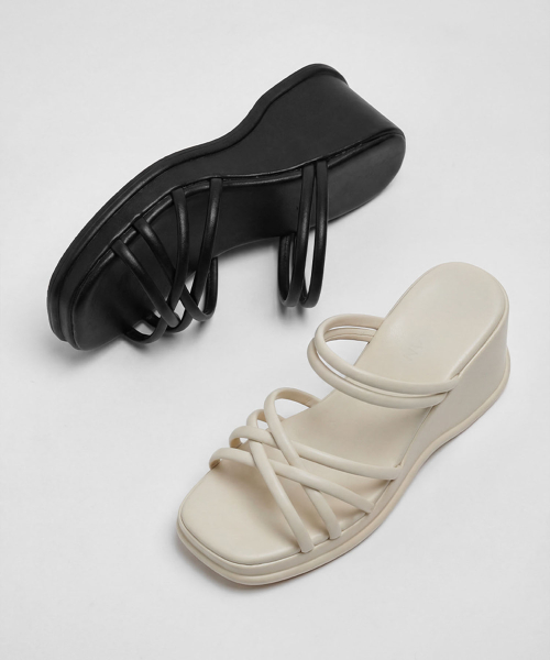 Preppy Strap Platform Wedge Heel Sandals MLLTS2i146