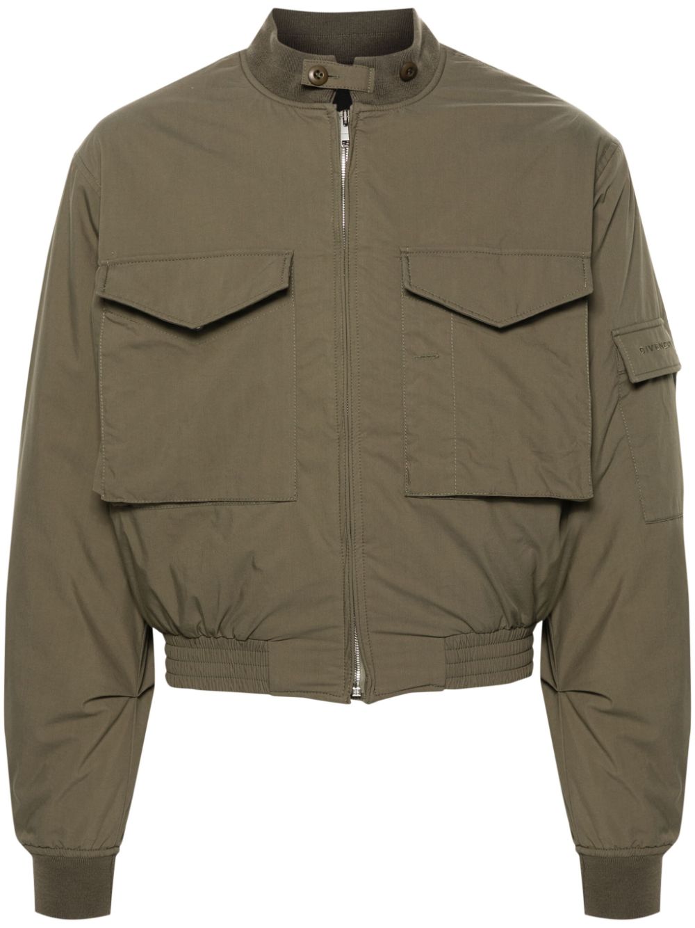Cropped bomber jacket - Green