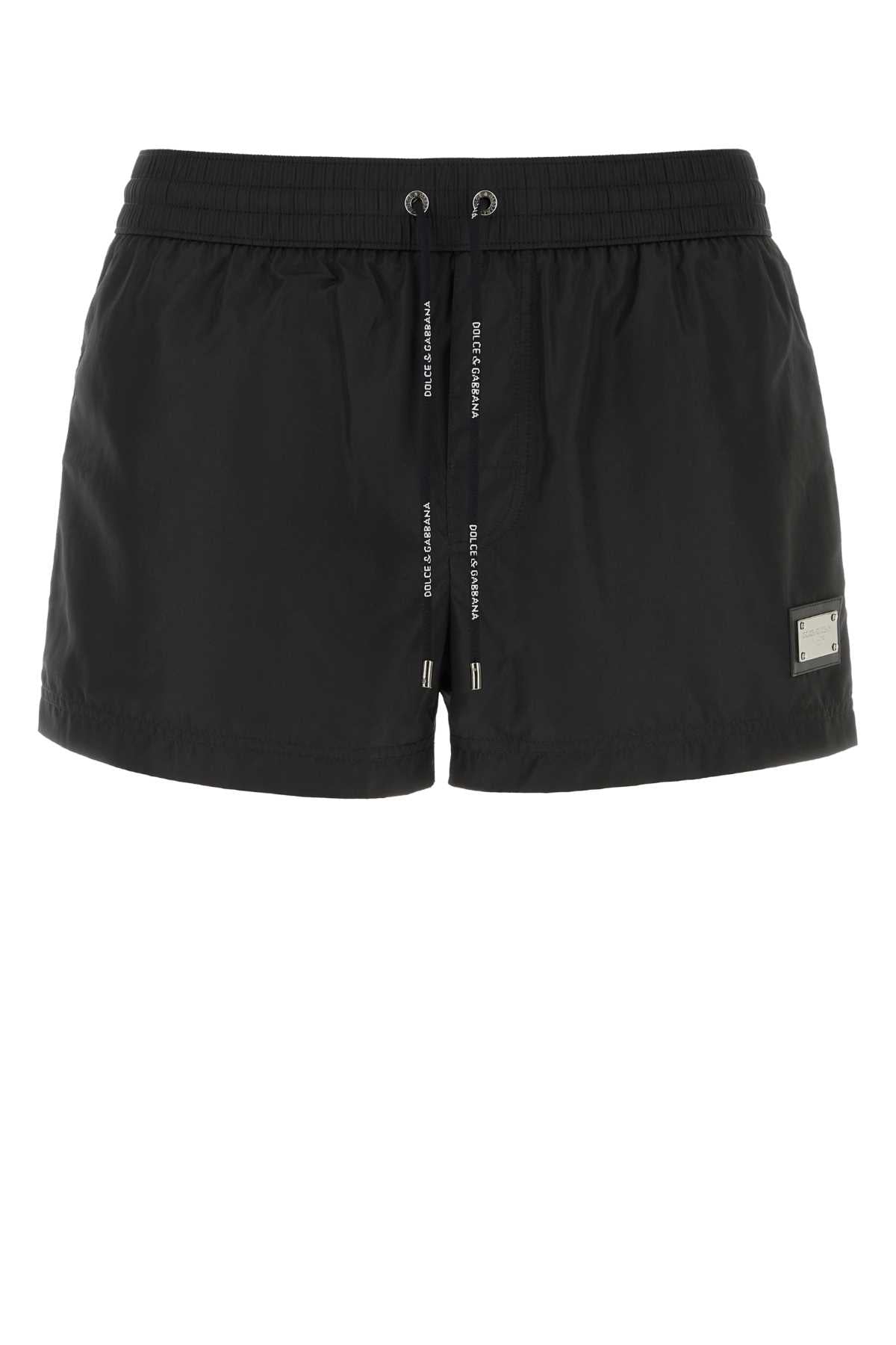 Polyester Swimming Shorts — Black