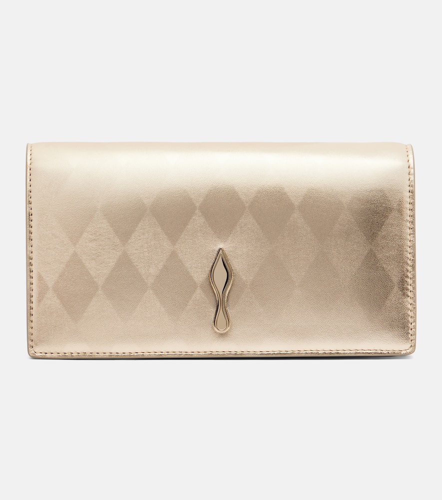Bettina metallic leather clutch