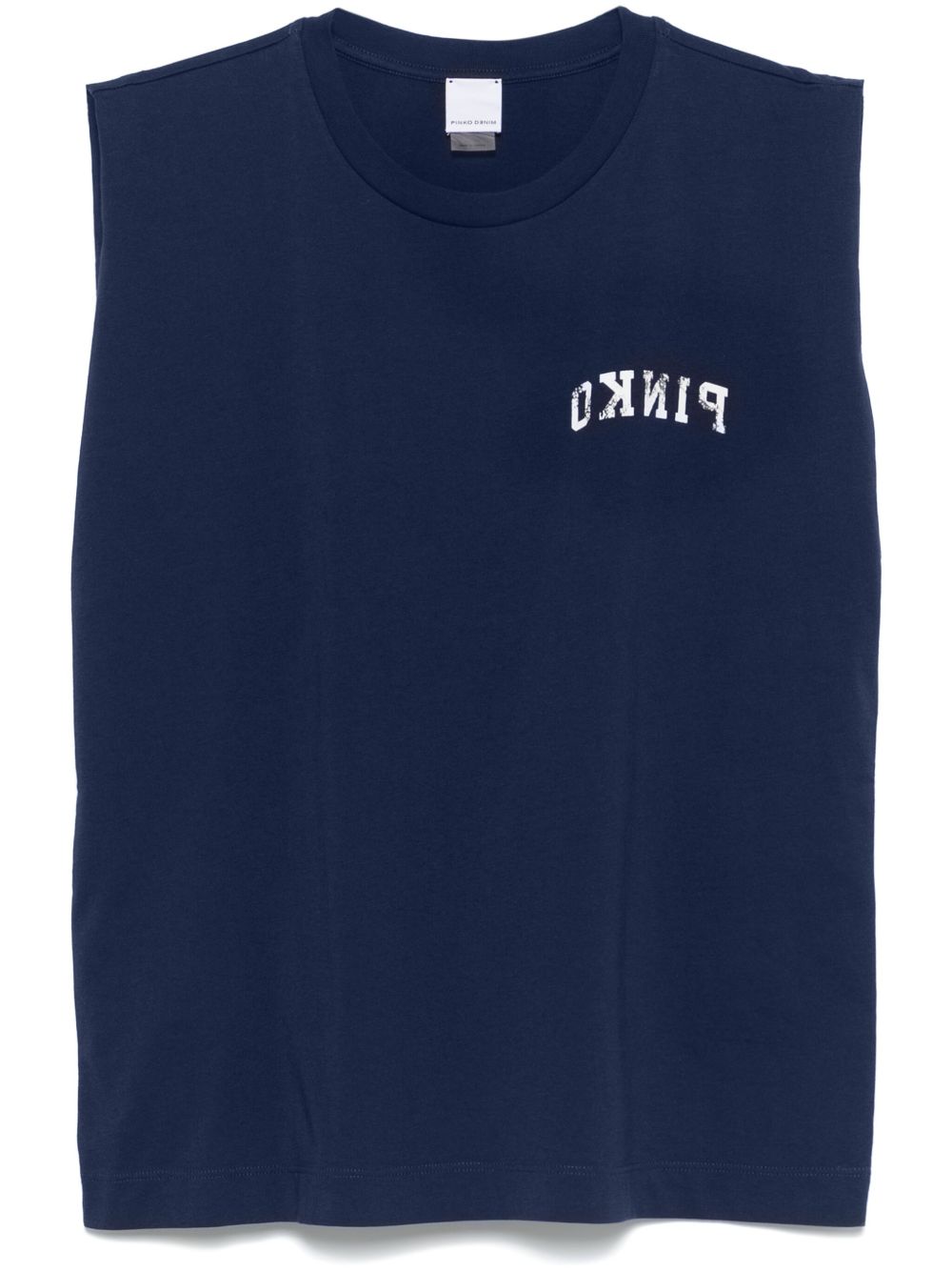 Logo-print tank top - Blue