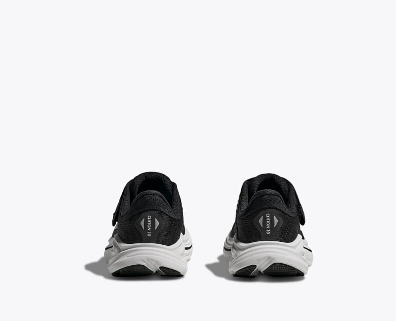 HOKA Clifton 10 Shoes in Black/White