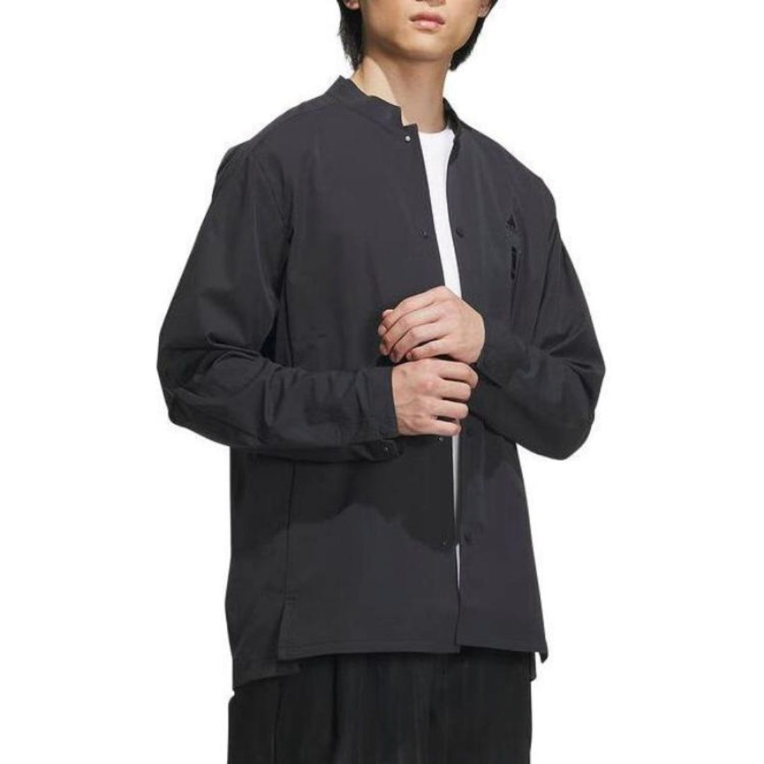 Premium Woven Sport Long Sleeve Shirt Asia Sizing 'Black'