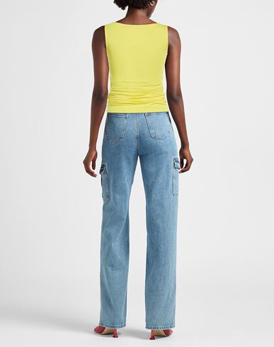 Woman Top Yellow Size S Viscose, Elastane