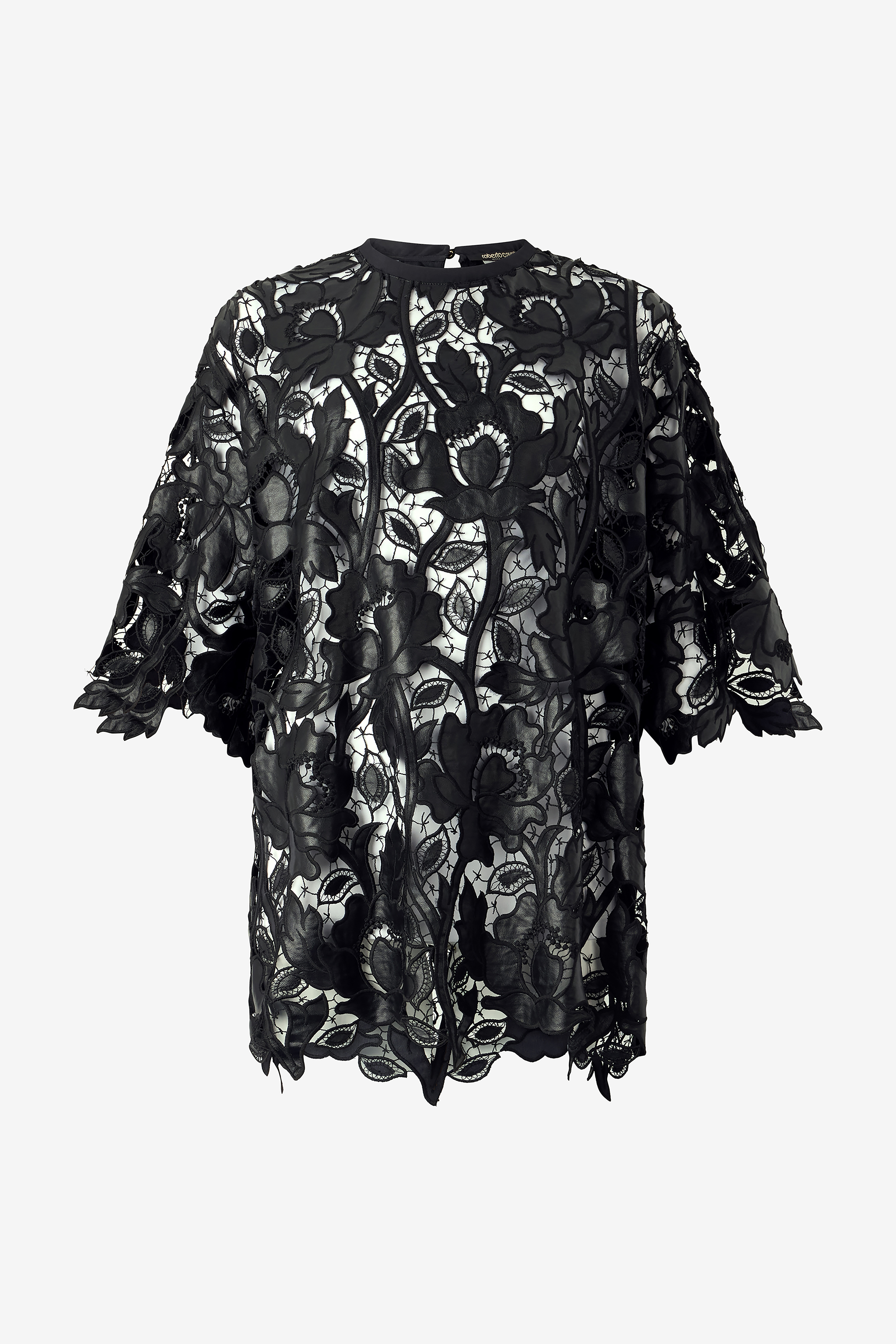 Lace Top With Floral Macramé - Female T