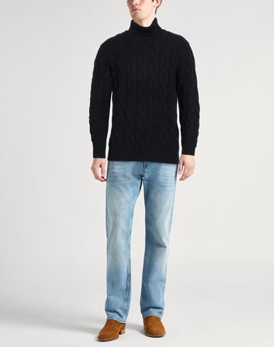Man Turtleneck Midnight blue Size 42 Cashmere