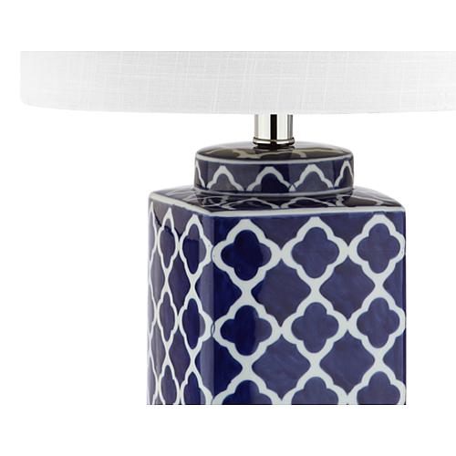 "Blue and White Clarke 23"" Chinoiserie LED Table Lamp"