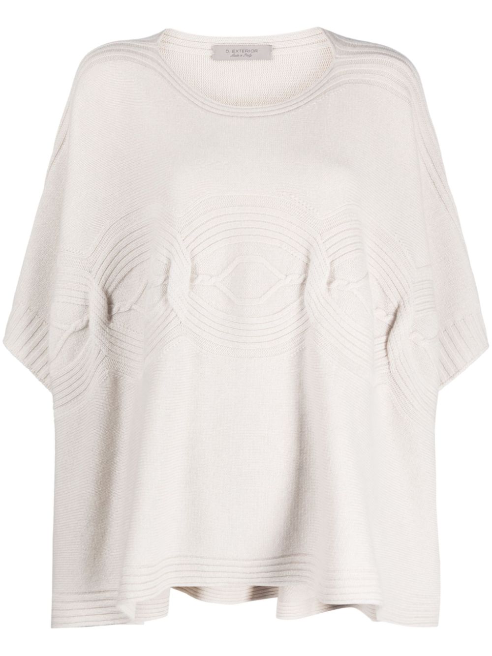 Fine-knitted kaftan jumper - Neutrals