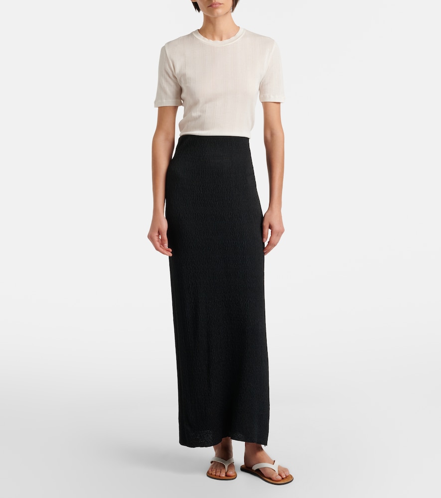 Oboe silk maxi skirt