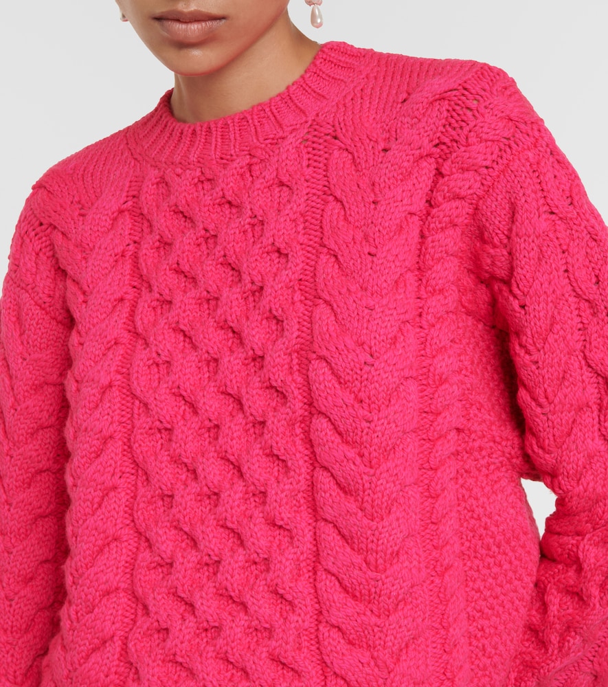 Jake cable-knit wool-blend sweater