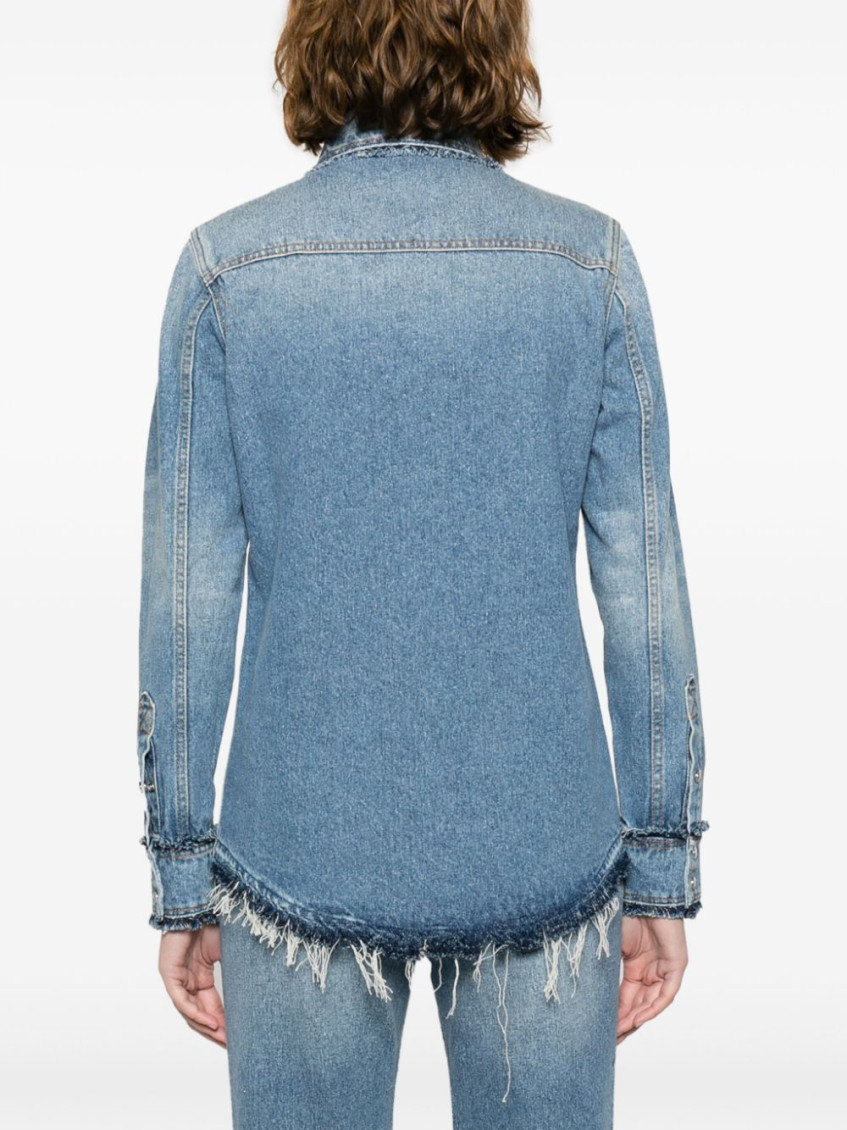Frayed Edge Denim Shirt