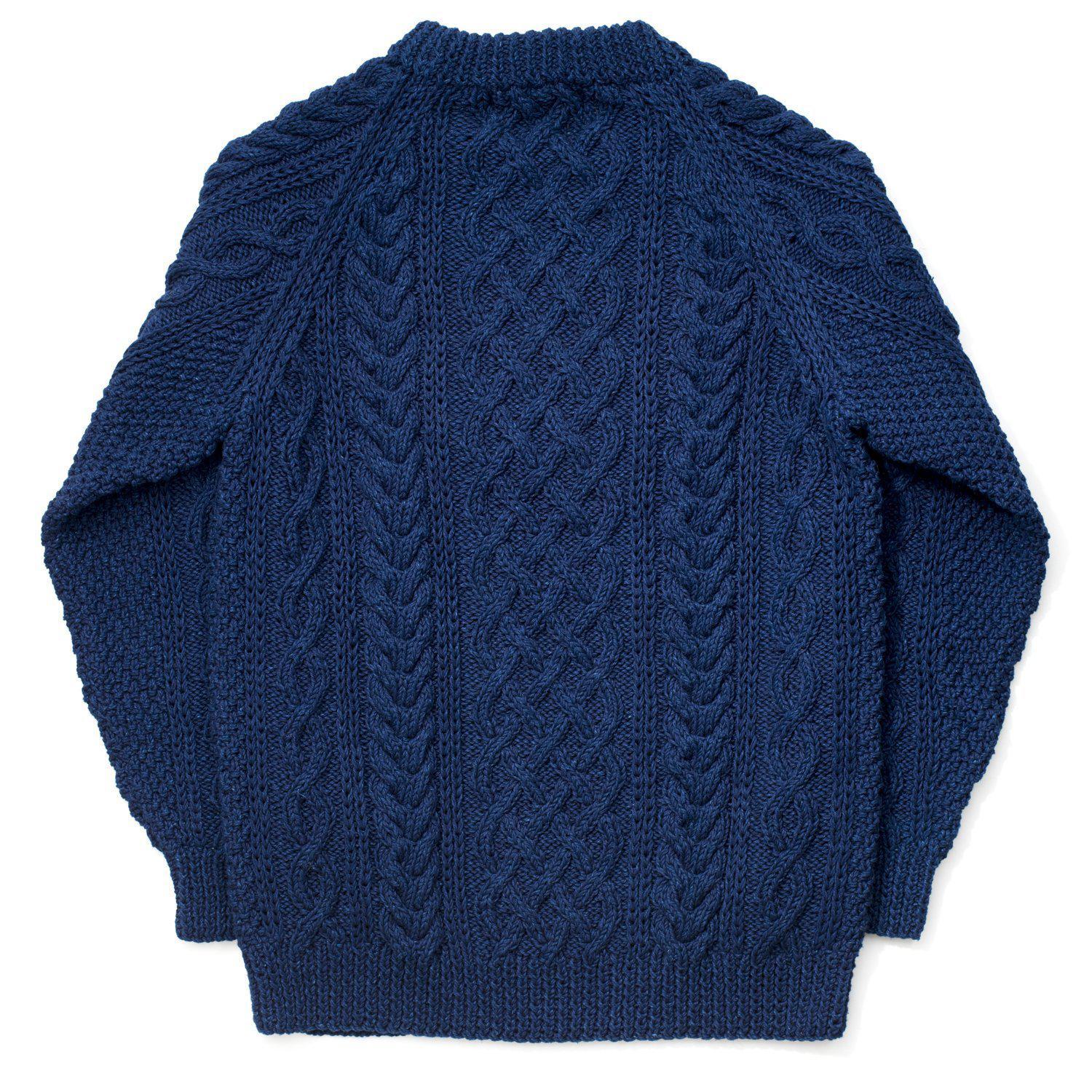 Cable Knit Crew 1A Indigo