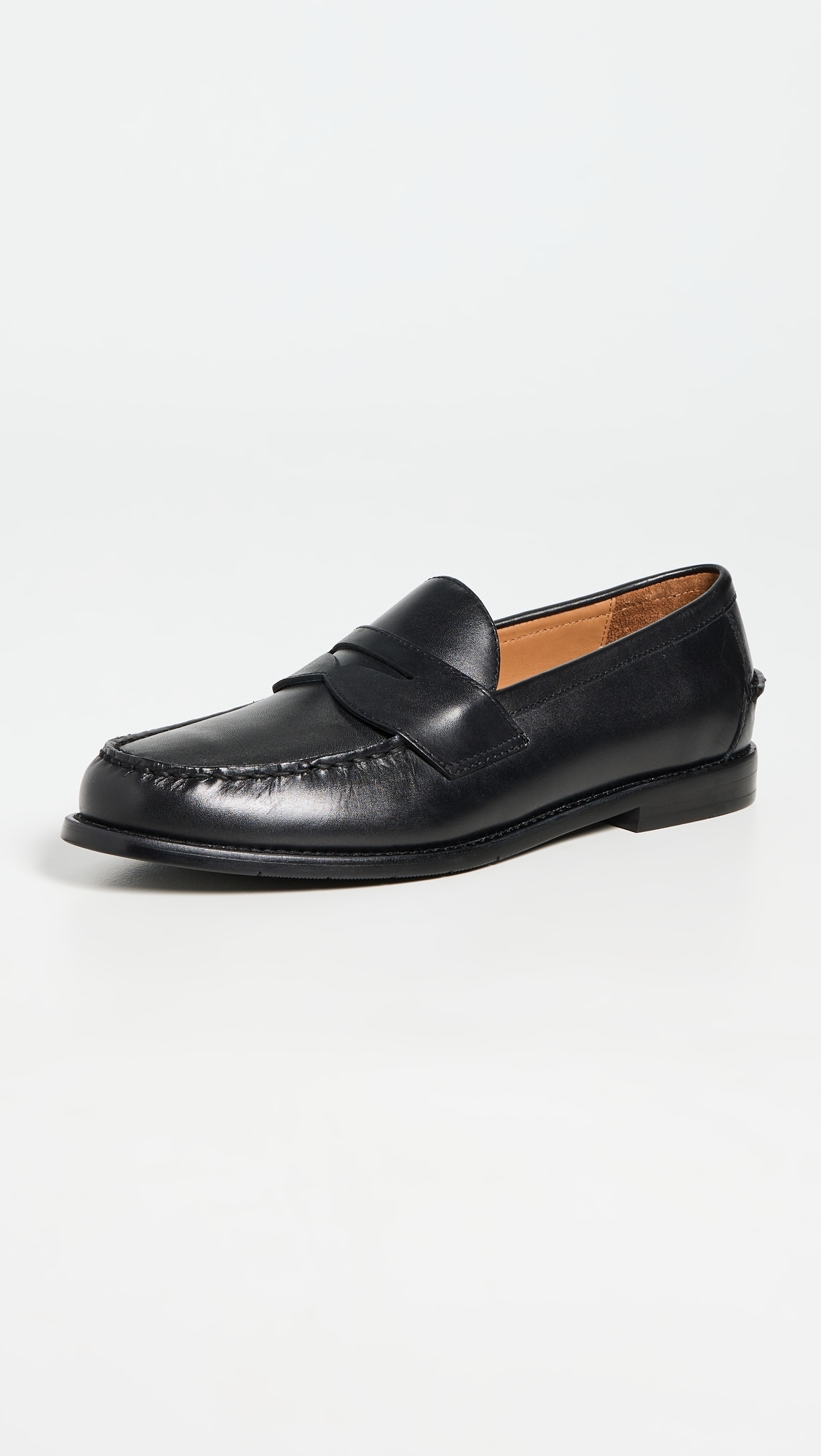 Alston Leather Penny Loafers Black