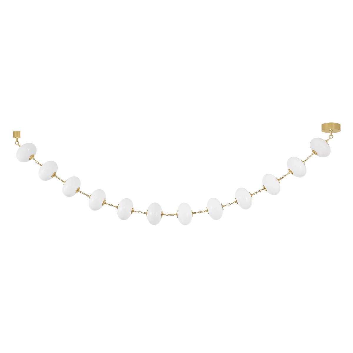 Vintage Polished Brass LED Chandelier from the Nephele Collection