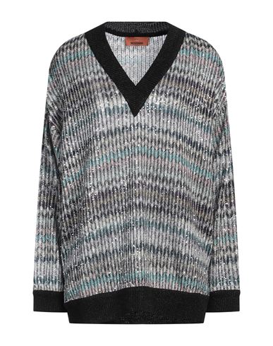 Missoni Woman Sweater Black Size 6 Viscose, Polyamide, Polyester, Metallic fiber
