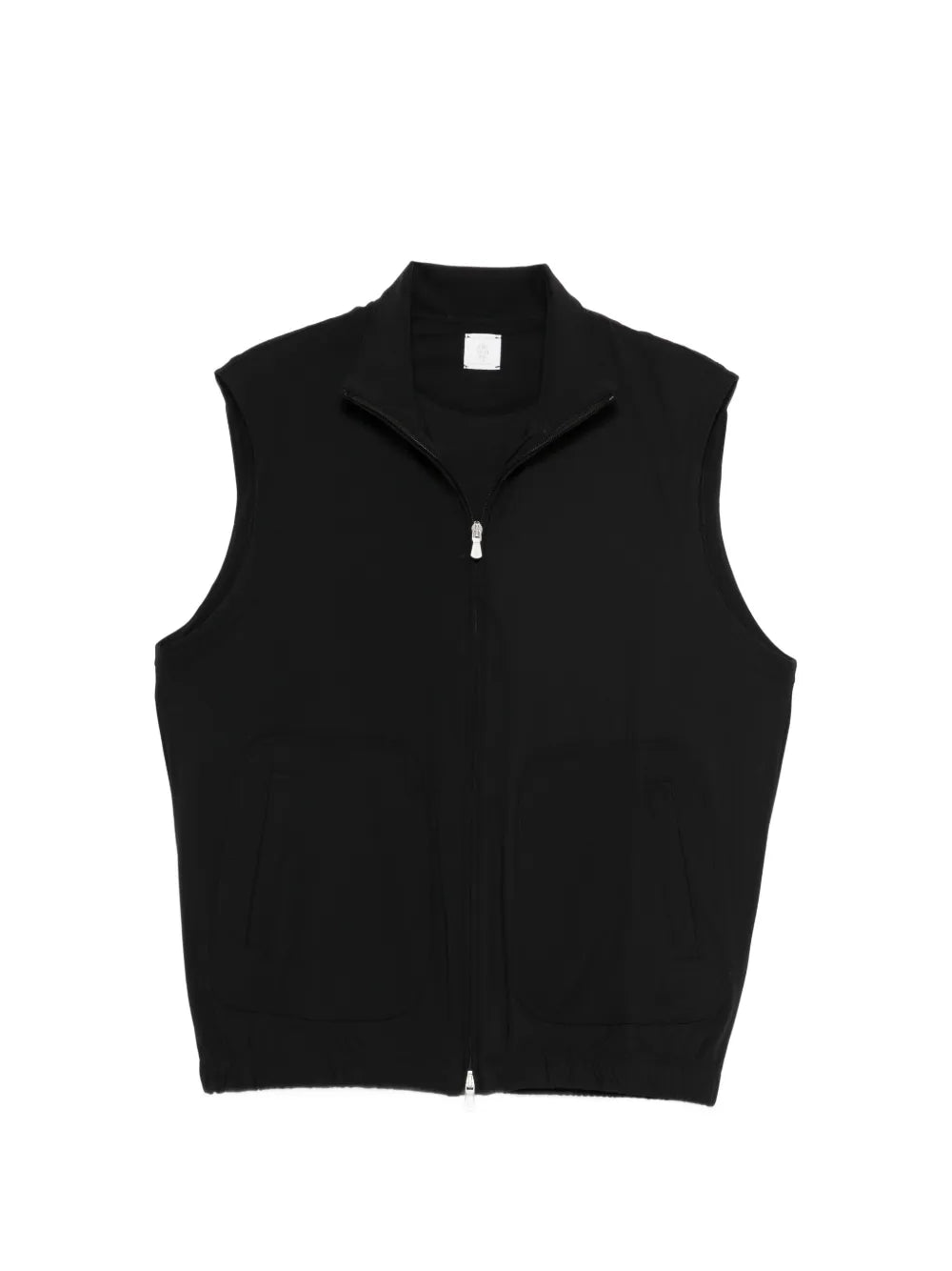 Zip-Front Gilet Vest — Black
