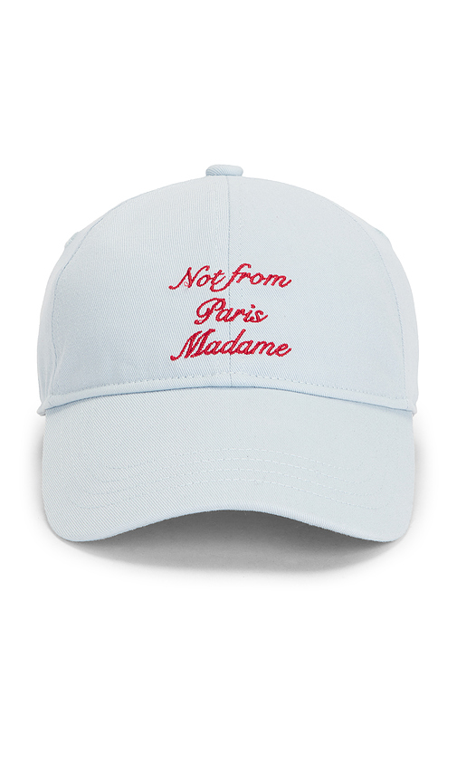 DrÃ´le De Monsieur Casquette Slogan Calligraphy in Baby Blue