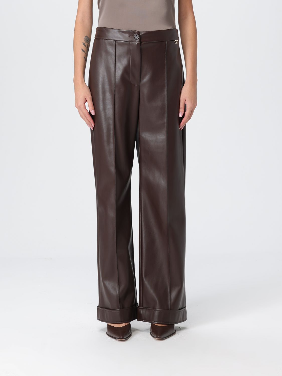 Pants Woman color Brown