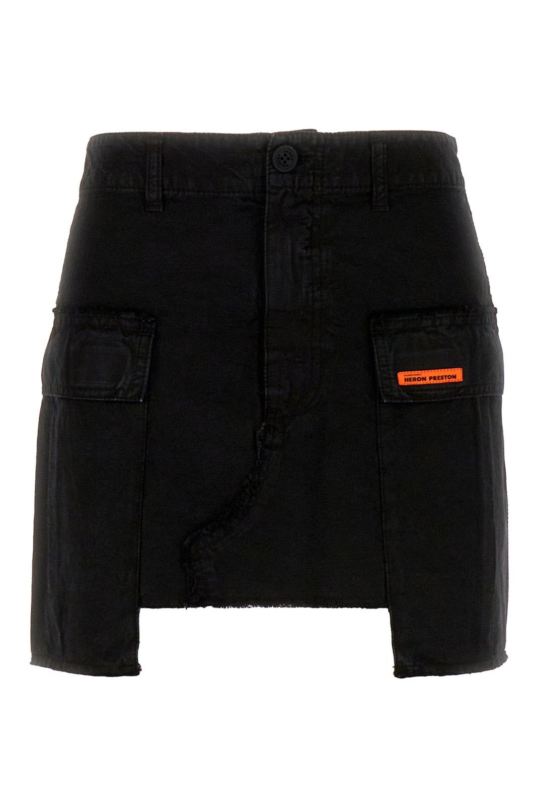 Rebuilt denim cargo skirt - Black