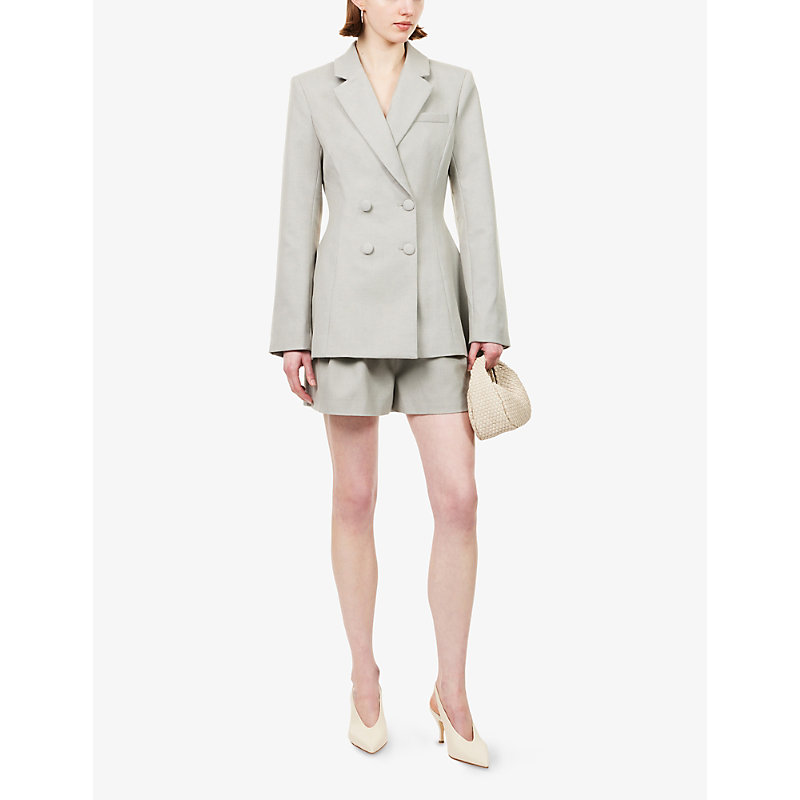 Womens Tailored High-Rise Woven Shorts