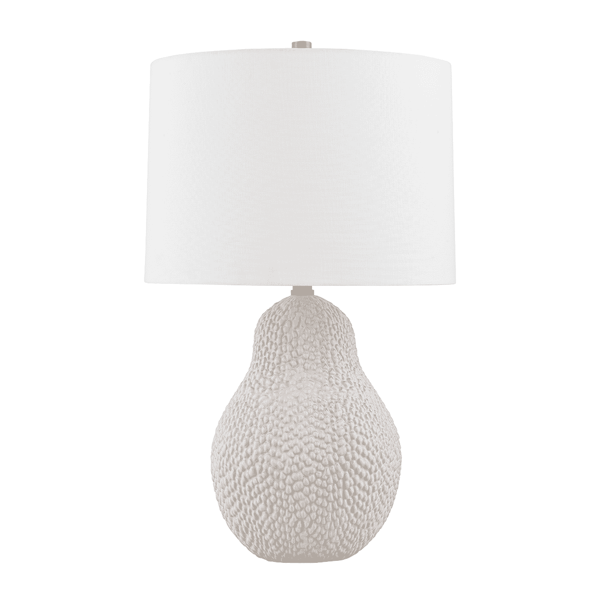 Patina Brass Ceramic Satin White Gold One Light Table Lamp from the Crater Collection