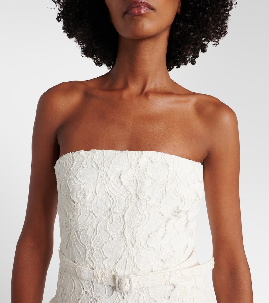 Rebecca strapless lace jumpsuit