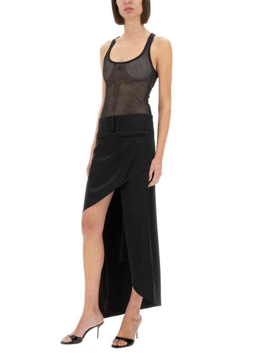Black Solid Maxi Skirt