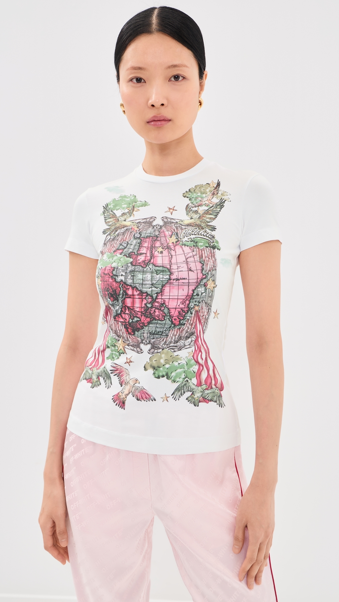 Dream World Slim Tee White/Black