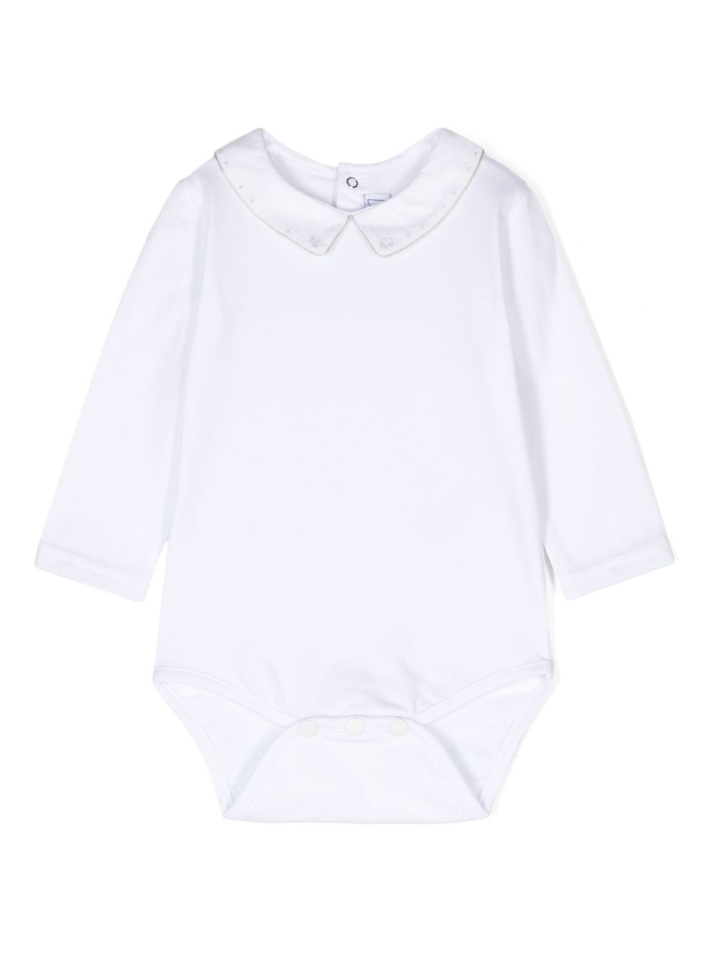 Logo-embroidered bodysuit - White