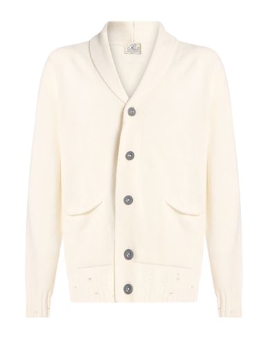 Man Cardigan Ivory Size 38 Polyamide, Wool, Viscose, Cashmere