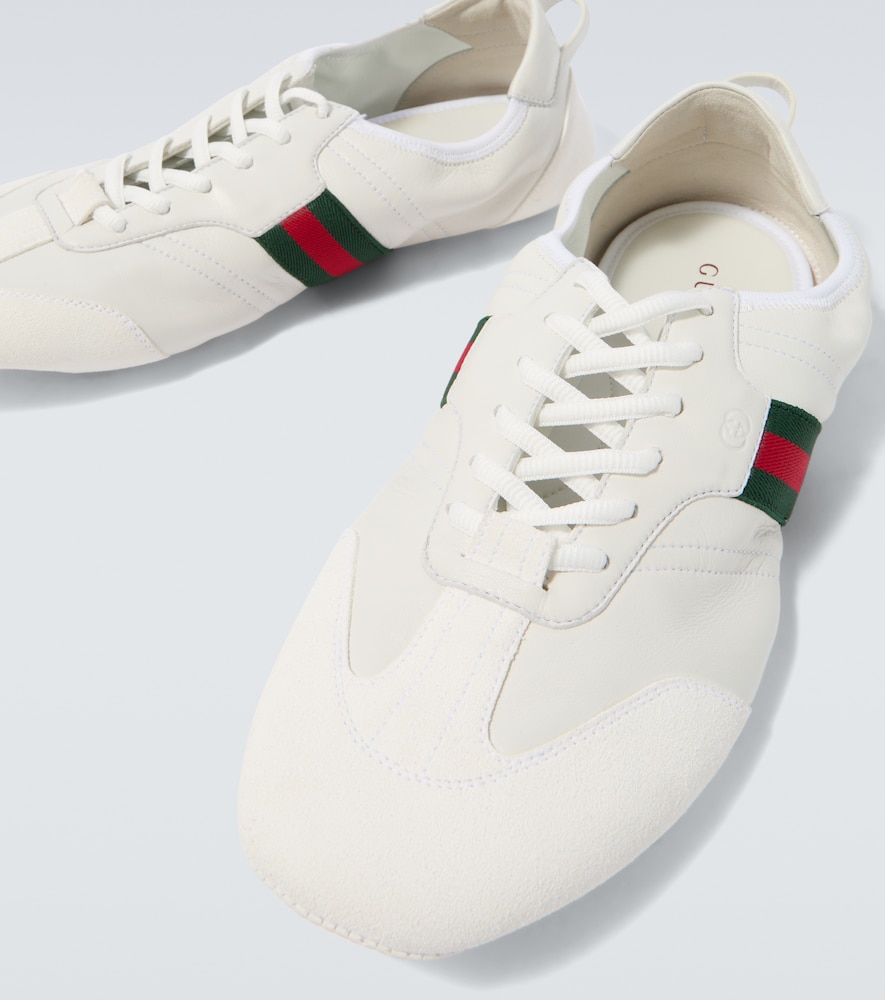 Flex leather and suede sneakers