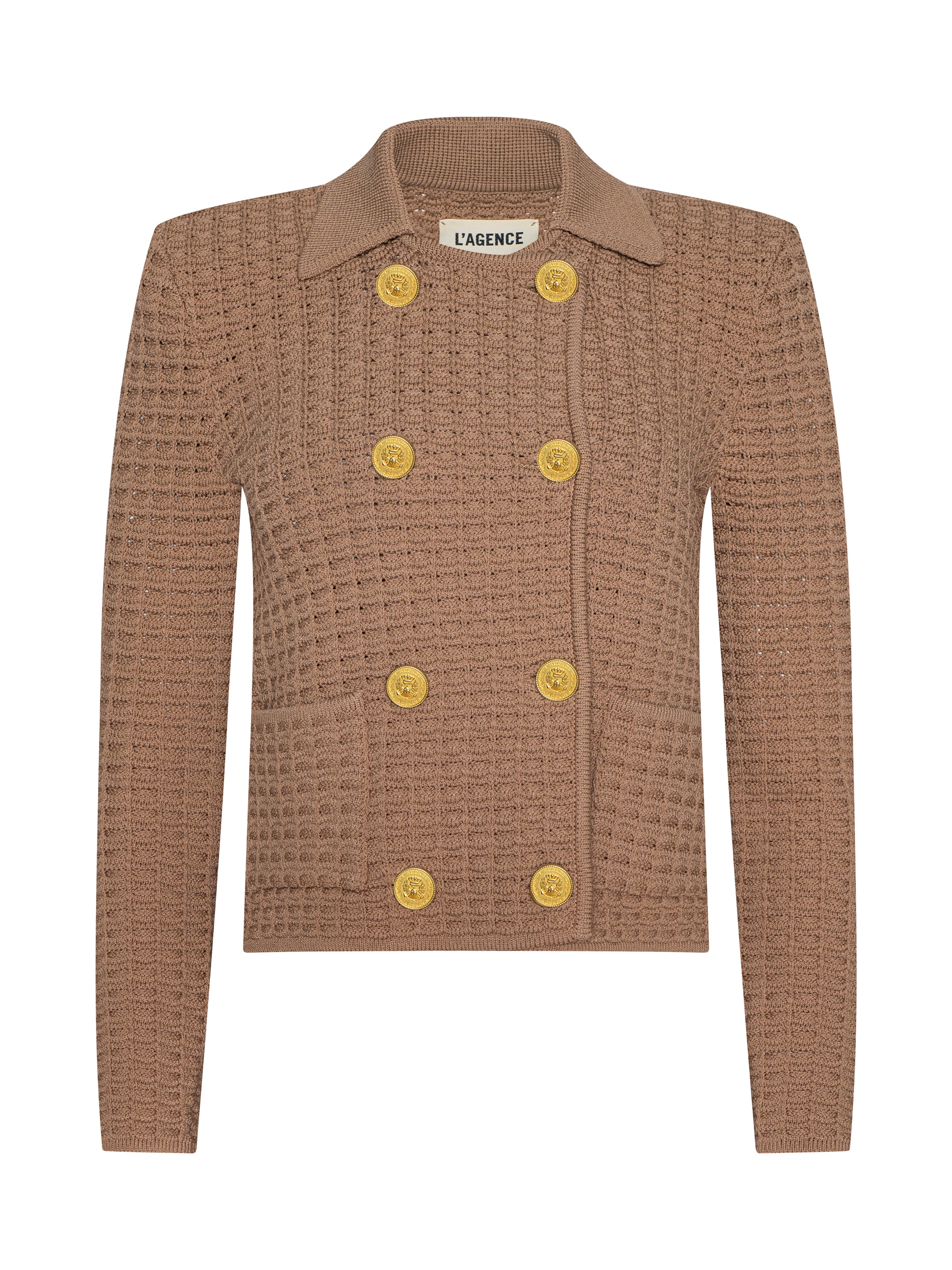 Charlie Knit Jacket In Cappuccino/gold