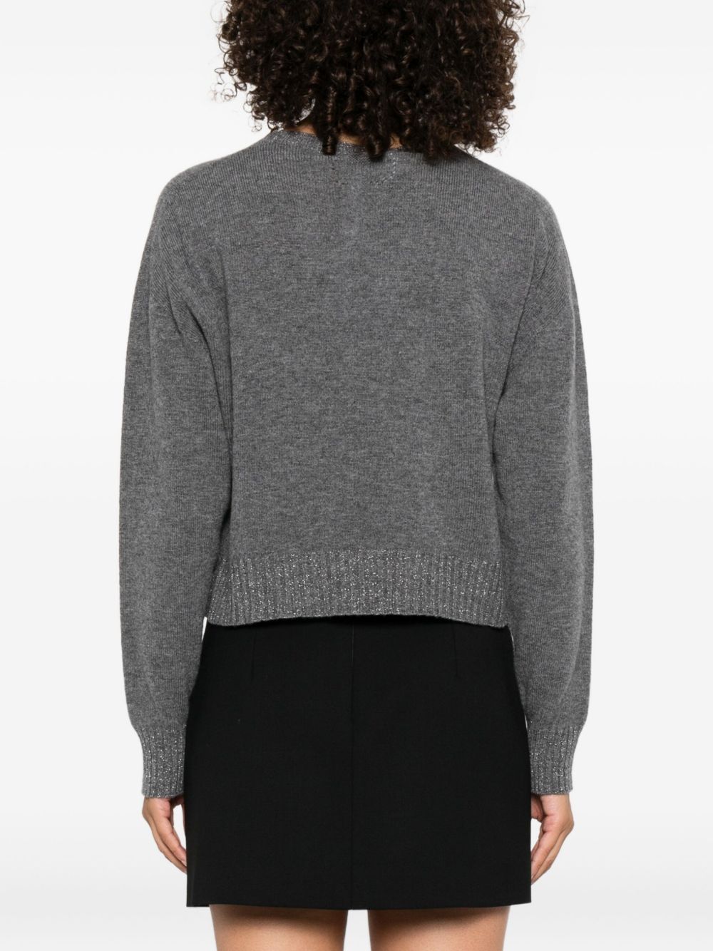 Sweaters Medium Mel. Grey/argento Lurex _wo Ws Pl - Women