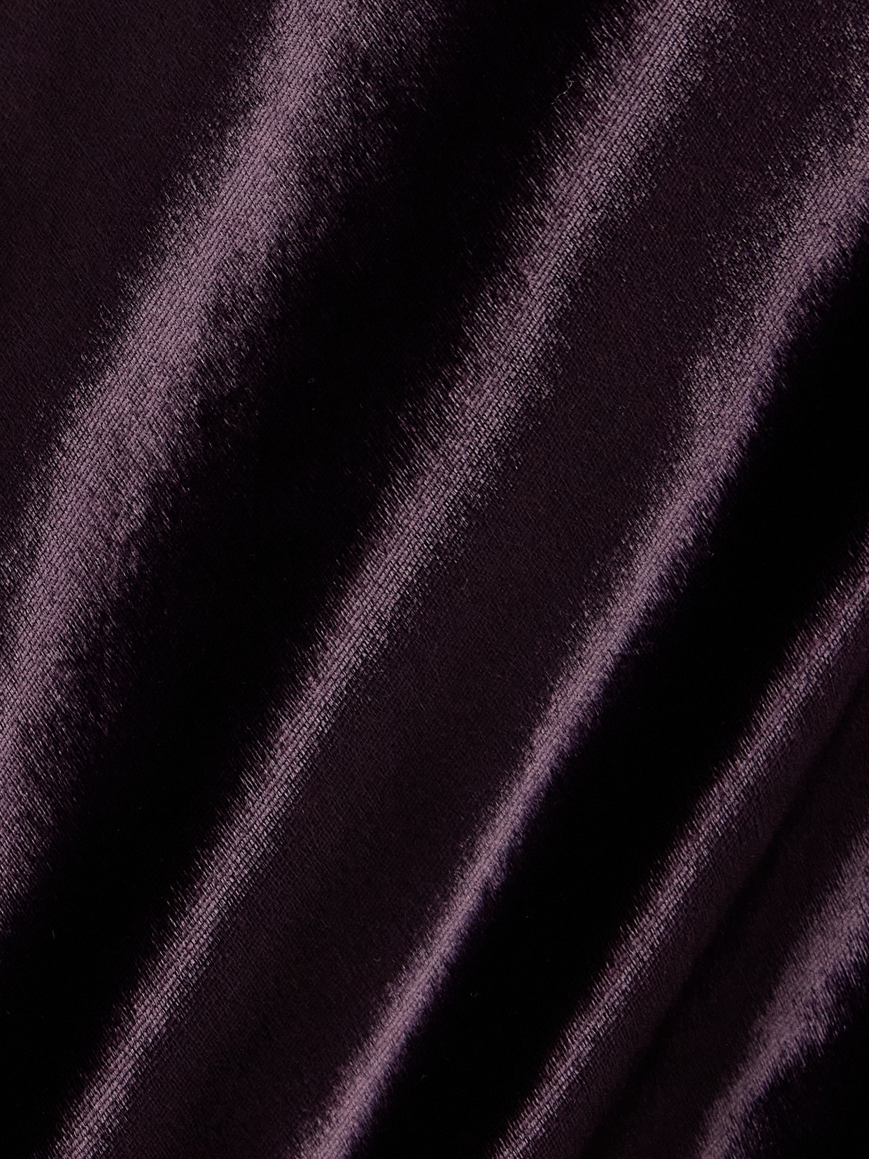 Back To You Open-back Draped Velvet Gown - Purple