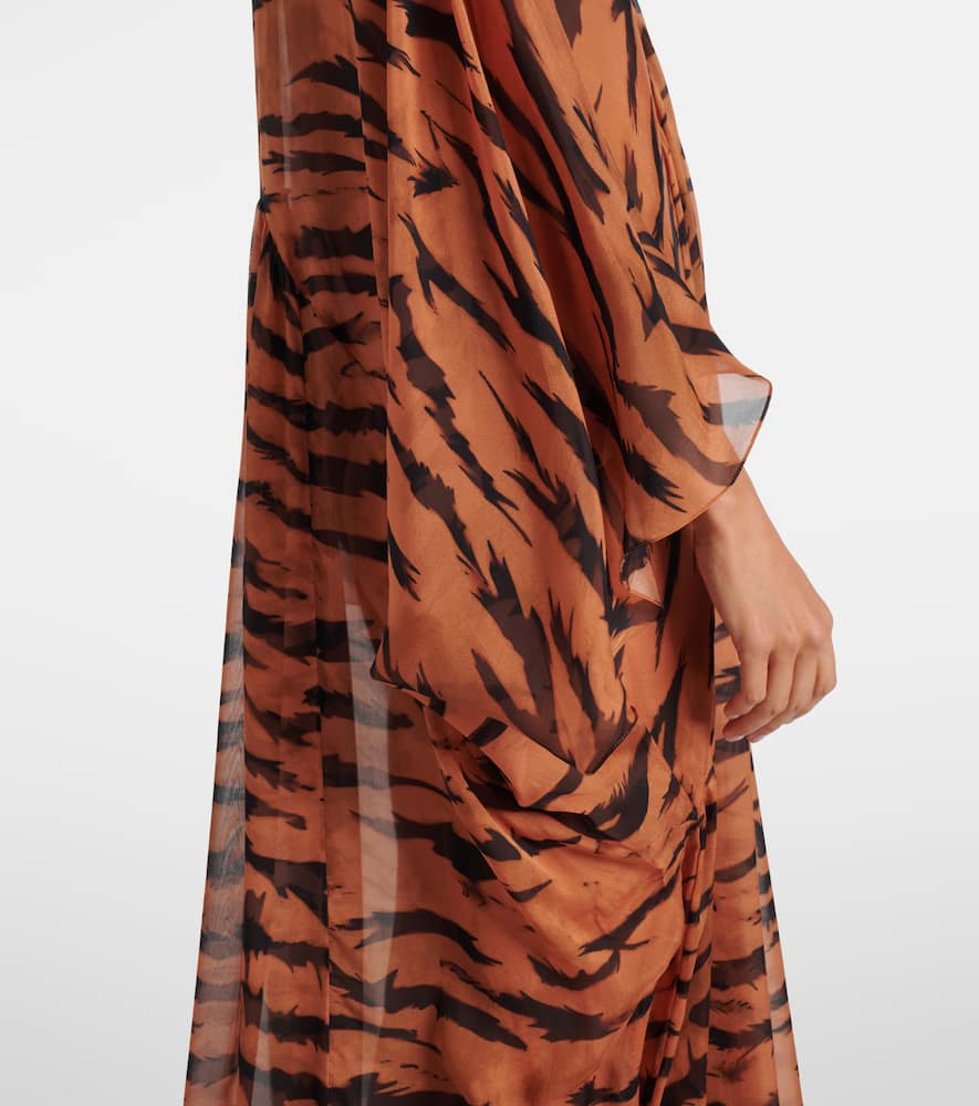 X Sabine Getty printed silk kaftan