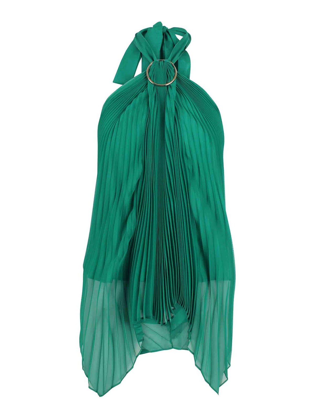 Pleated chiffon top
