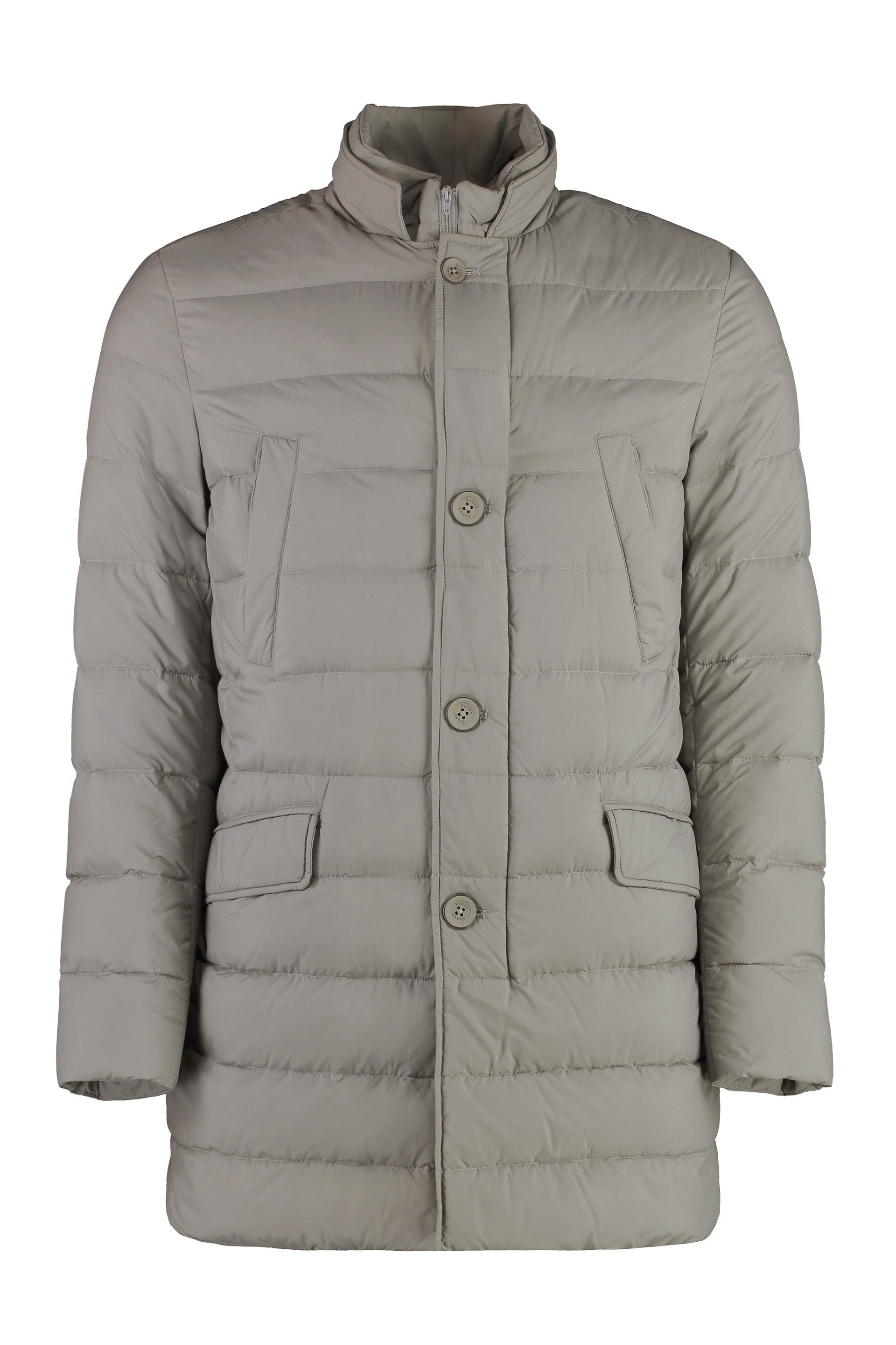 Techno-Nylon Down Down Jacket — Gray