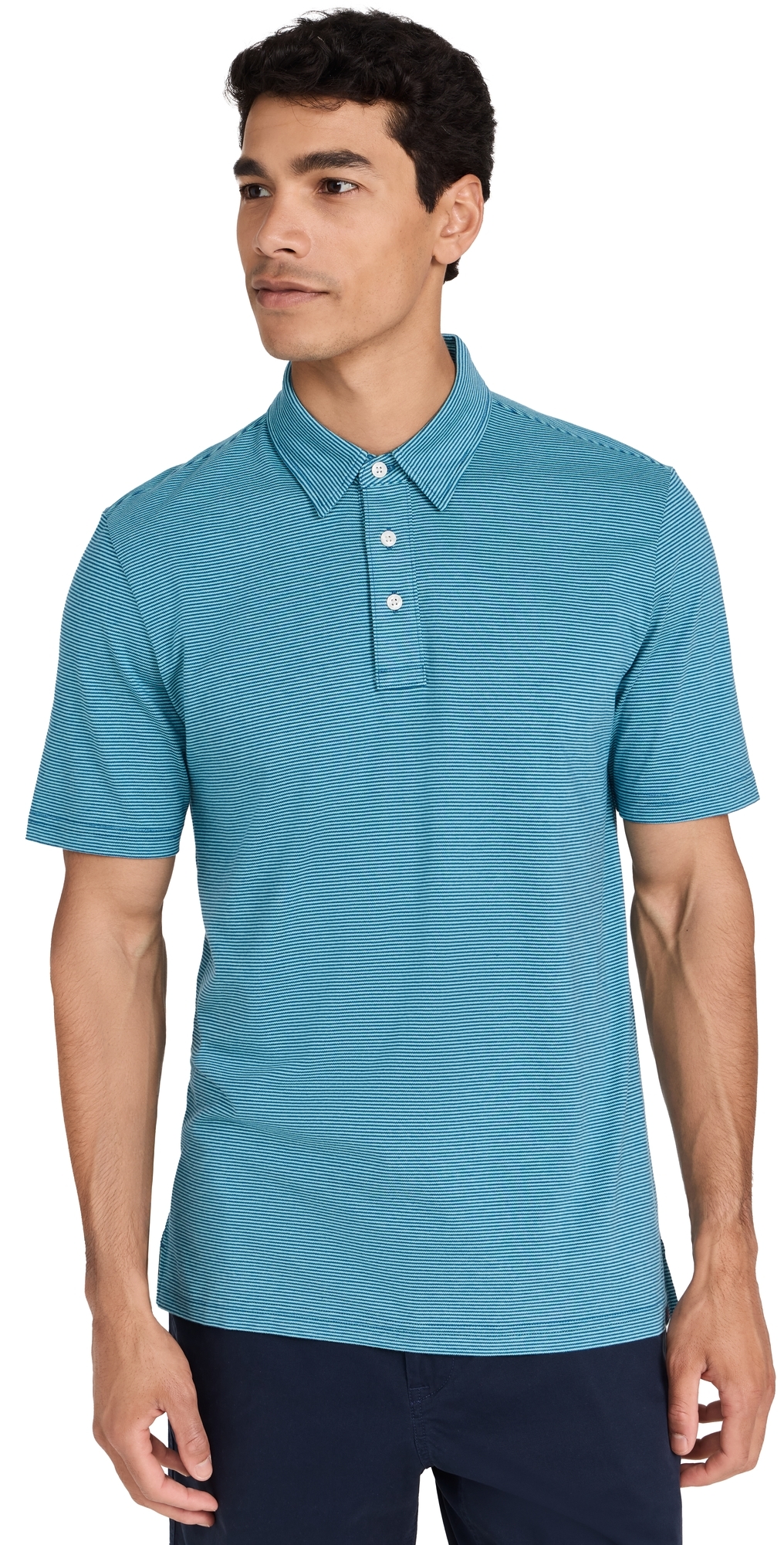 Short Sleeve Movement Pique Polo Island Teal Feeder 