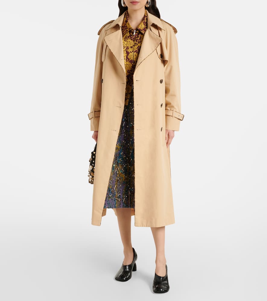 Cotton poplin trench coat