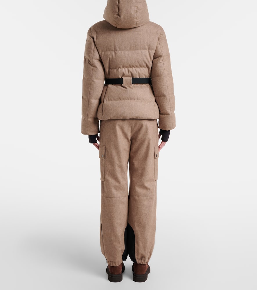 Virgin wool flannel cargo pants