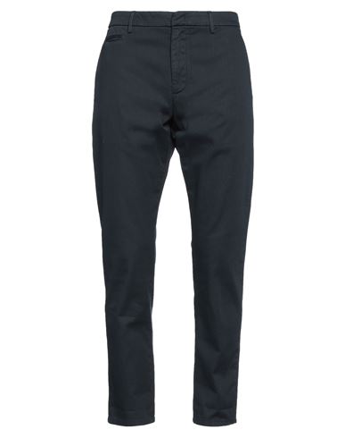 Man Pants Navy Size 35 Cotton, Elastane