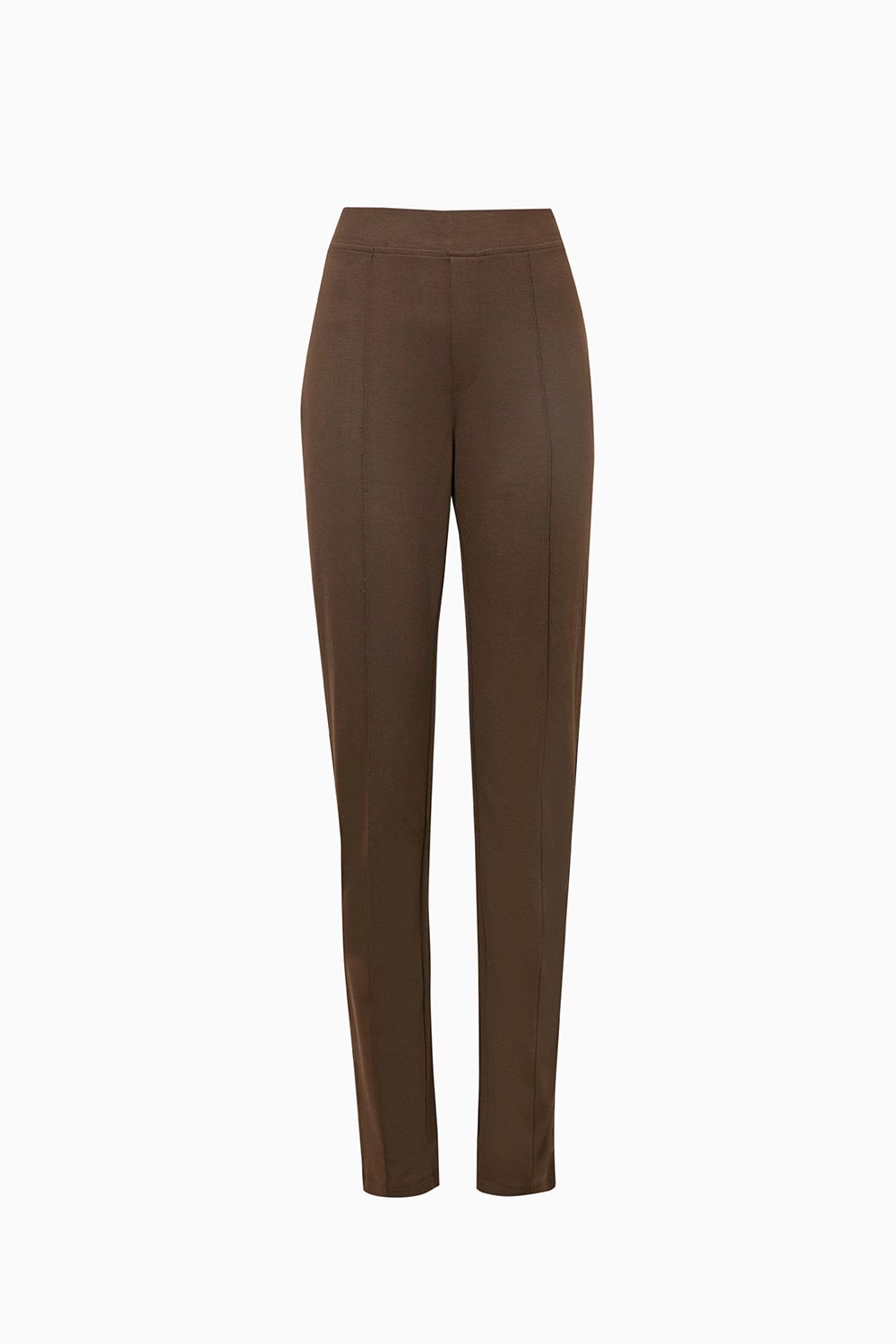 James Lakeland Women's Cigarette Trousers Brown in Dark Brown