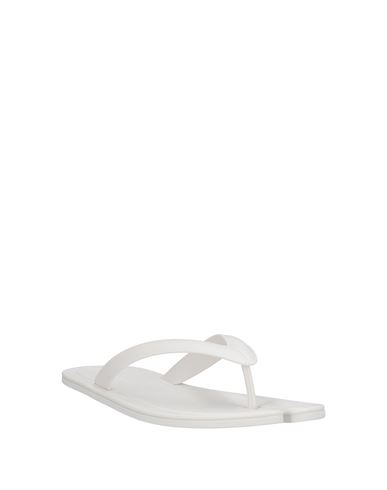 Man Toe strap sandals White
